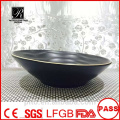 P&T porcelain factory,porcelain glazed bowls, black bowls, salad bowls